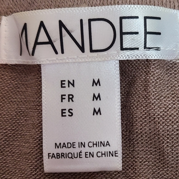 Tan Striped Knotted Flutter Sleeve Top - Picture 7 of 9